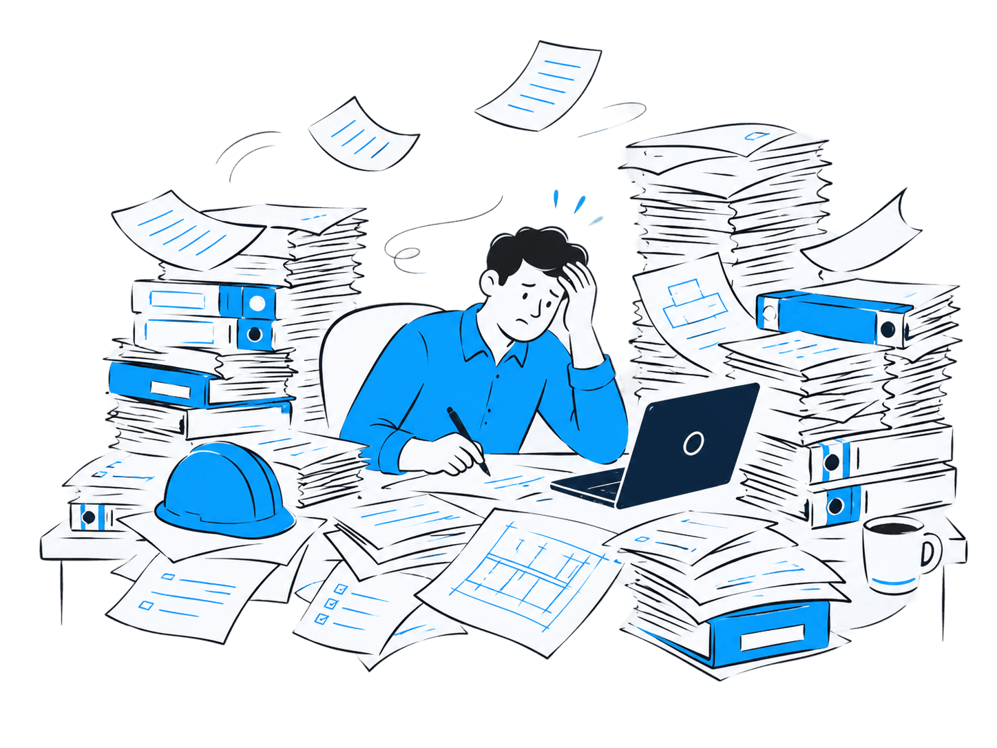 Engineer overwhelmed by paperwork and admin without AI clarity